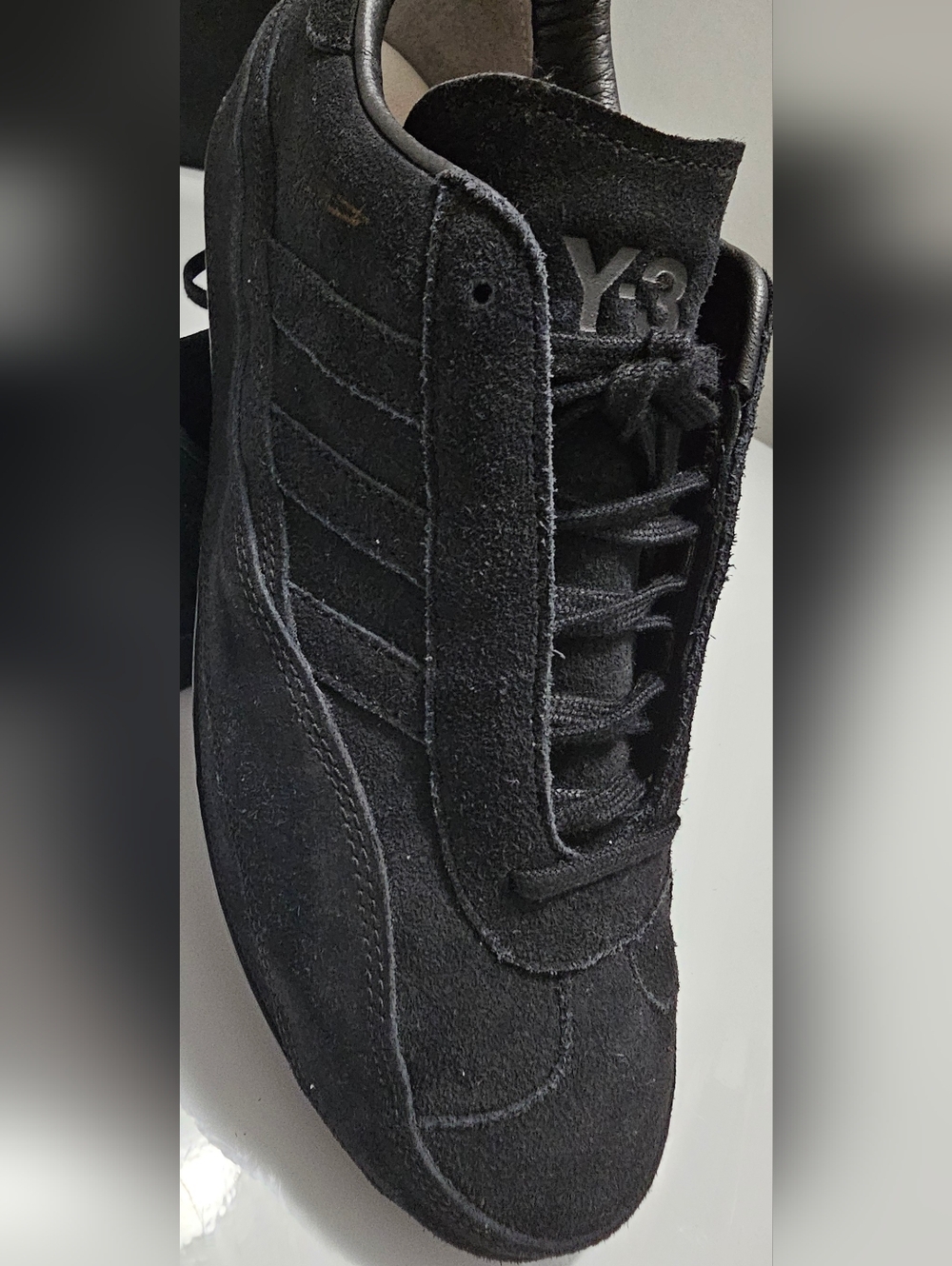 Y-3 Black Suede Gazelle Low-Top Sneaker